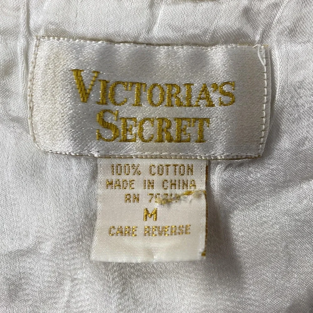 Victorias Secret Sleepshirt Womens Medium Floral 3/4‎ Sleeve Cotton Sleepwear